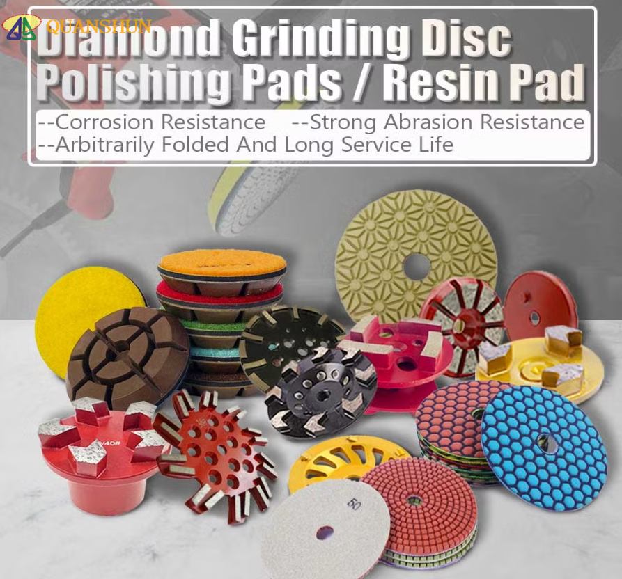 4 Inch D100mm 7 Steps Diamond Tools Wheels Flexible Grinding Disc Wet Polishing Pad for Angle Grinde